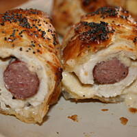 Roladki z kurczaka w cieście francuskim kasiuli