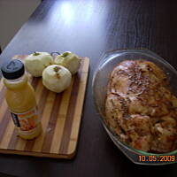 Kaczka z jabłkami z nutą pomarańczy