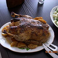 Kaczka z jabłkami z nutą pomarańczy