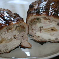 Rolada z polędwiczki kurczaka  i pieczarek kasiuli