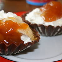 Czekoladowo - lodowe babeczki z dżemem kasiuli