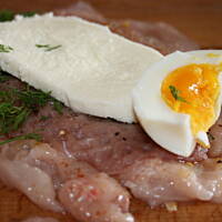 Zawijańce - drobiowo wieprzowe z serem kasiuli