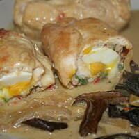 Zawijańce - drobiowo wieprzowe z serem kasiuli