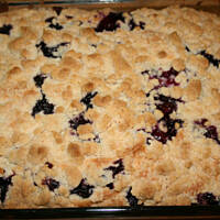 Niebianskie Ciasto z Jagodami i Kruszonka