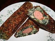 Fot. Alicja64, Roladki Ziemniaczano-Szpinakowe Nadziewane Parówkami