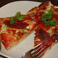 A la pizza na cieście twarogowym kasiuli -  pycha