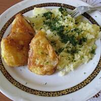 kalafior w jajku- pod pierzynką