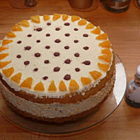 Torcik mandarynkowy prosty