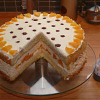 Torcik mandarynkowy prosty