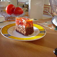 Biszkopt  z musem truskawkowym