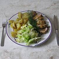 Polędwiczka z zapiekanymi ziemniakami