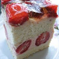 Tort truskawkowy z galaretką  Marty