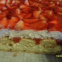 Ciacho z truskawkami bez pieczenia