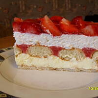 Ciacho z truskawkami bez pieczenia