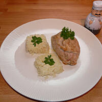 Zielono żółte kieszonki roladki z kurczaka