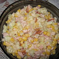 Salatka z wedzonym kurczakiem pycha