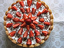 Fot. basilek, Tort cappuccino z truskawkami i mascarpone