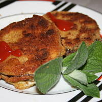 Kotleciki z bakłażana z serem i salami kasiuli