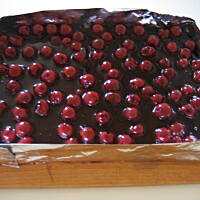 Placek mocno czekoladowo - mocno wiśniowy