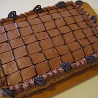 Placek mocno czekoladowo - mocno wiśniowy