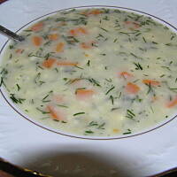 Koperkowa z kluseczkami lanymi