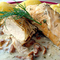 Filet z kurczaka w kurkach