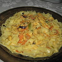 Makaron z kurczakiem pycha