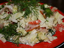 Fot. kasiul_a, Chrupiąca sałatka z kalafiorem i wędzonką kasiuli