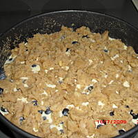 Ciasto korzenno-migdałowe z jagodami