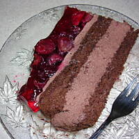 Pychotka wiśniowa z czekoladową pianką