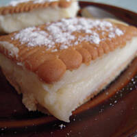 Ciasto w 10 minut z masą budyniową i herbatnikami