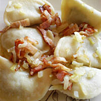 Pierogi z płuckami i pęczakiem  wg Różyczki