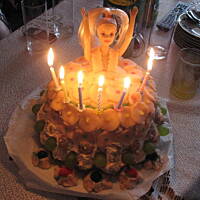 Tort Lalka Barbi  marzenie mojej Justynki