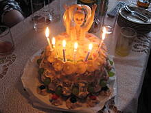 Fot. martikoziolek, Tort Lalka Barbi  marzenie mojej Justynki