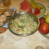 Sałatka brokułowa pieczarkami