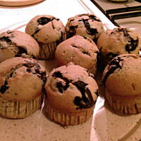 Pyszne muffinki z jagodami