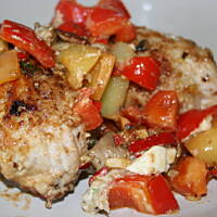 Schabowe roladki obłożone papryką kasiulii