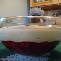 Deser krem cappuccino z wiśniami