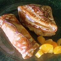 niebiańskie naleśniczki waniliowe z brzoskwiniami