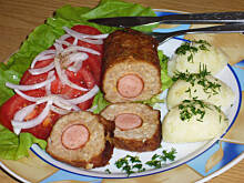 Fot. niebieska-różyczka, Rolady z parówką w otoczce z musztardy wg Różyczki