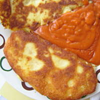 Placki z ziemniaków z sosem pomidorowym mojej babc