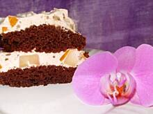 Fot. Sarennka, Wieniec kakaowy przekladany masa smietankowo-owocowa.