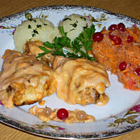 Kurczak gyros w sosie serowym wg Różyczki