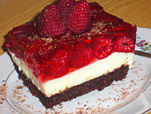 Fot. niebieska-różyczka, Ciasto z budyniem i malinami pycha wg Różyczki
