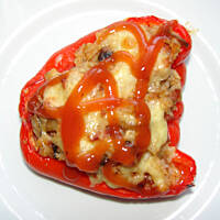 Papryka lub cukinia faszerowane-zapiekane