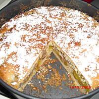 Ciasto ze świeżymi brzoskwiniami