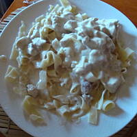 Piersi kurczaka w sosie serowym - łatwe danie