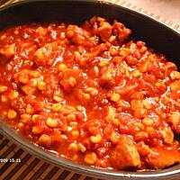 Kurczak w pomidorach i kukurydzy