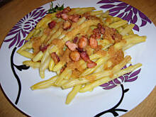 Fot. niebieska-różyczka, Fasolka szparagowa z boczkiem i czosnkiem  wg Różyczki