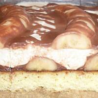 Ciasto z bananami, czekoladą i kremem waniliowym